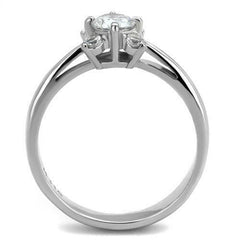 Jewellery Kingdom Ladies Engagement Solitaire Stainless Steel 1.30K Ring (Silver) - Engagement Rings - British D'sire