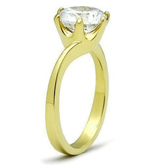 Jewellery Kingdom Ladies Engagement Twist Solitaire Ring (Gold) - Jewelry Rings - British D'sire