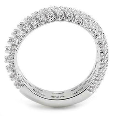 Jewellery Kingdom Ladies Eternity Band 7mm Wide Cubic Zirconia Sparkling Silver Ring - Jewelry Rings - British D'sire