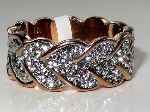 Jewellery Kingdom Ladies Eternity Band Cz Steel Wedding Ring (Rose Gold) - Jewelry Rings - British D'sire