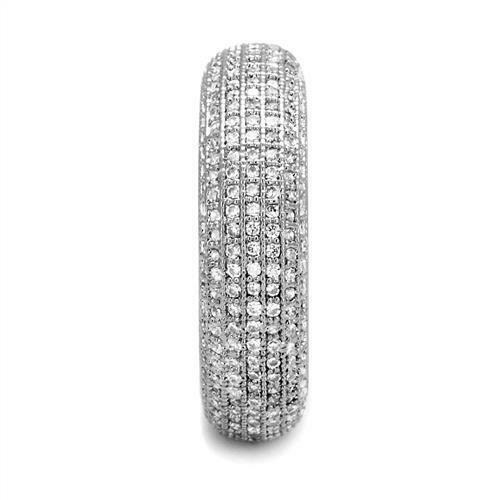 Jewellery Kingdom Ladies Full Eternity Band Cz Silver Rhodium 7mm Wide Wedding Ring - Jewelry Rings - British D'sire