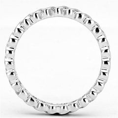 Jewellery Kingdom Ladies Full Eternity Band S Bar 3mm Simulated Diamonds Ring (Silver) - Rings - British D'sire