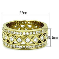 Jewellery Kingdom Ladies Full Eternity Princess Band 18K Gold Cubic Zirconia Wedding Bezel Thumb Ring - Jewelry Rings - British D'sire