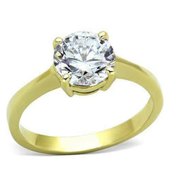 Jewellery Kingdom Ladies Gold Solitaire 1.50 Carat Cz Steel Cubic Engagement Ring - Jewelry Rings - British D'sire