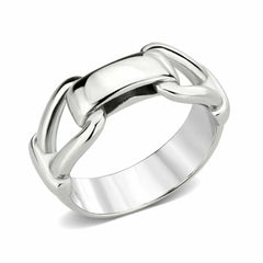 Jewellery Kingdom Ladies Horse Bit Silver No Stone Stainless Steel Highly Polished Ring Band - Jewelry Rings - British D'sire