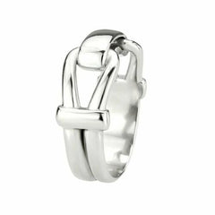 Jewellery Kingdom Ladies Horse Bit Silver No Stone Stainless Steel Highly Polished Ring Band - Jewelry Rings - British D'sire