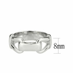 Jewellery Kingdom Ladies Horse Bit Silver No Stone Stainless Steel Highly Polished Ring Band - Jewelry Rings - British D'sire