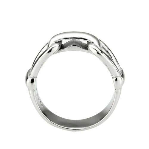 Jewellery Kingdom Ladies Horse Bit Silver No Stone Stainless Steel Highly Polished Ring Band - Jewelry Rings - British D'sire