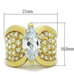 Jewellery Kingdom Ladies Marquise Cocktail Simulated Diamonds Ring - Rings - British D'sire