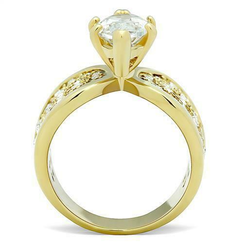 Jewellery Kingdom Ladies Marquise Cocktail Simulated Diamonds Ring - Rings - British D'sire