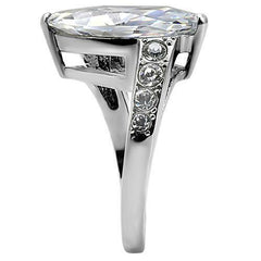 Jewellery Kingdom Ladies Marquise Cut 4K Cocktail Ring (Silver) - Rings - British D'sire