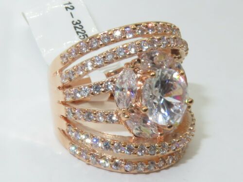 Jewellery Kingdom Ladies Marquise Simulated Diamonds Cocktails Ring (Gold) - Rings - British D'sire