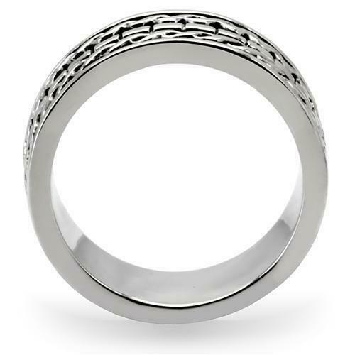 Jewellery Kingdom Ladies No Stone 8mm Stainless Steel 316 Highly Polished Silver Ring Band - Jewelry Rings - British D'sire