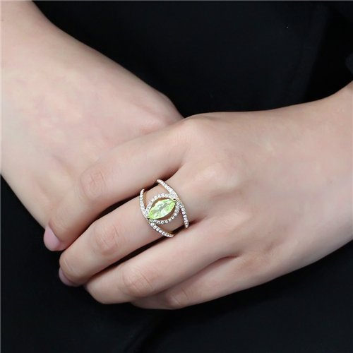 Jewellery Kingdom Ladies Peridot Marquise Cut Cz Steel 3 Carat Gold Ring - Jewelry Rings - British D'sire