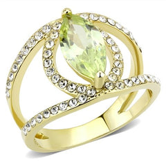 Jewellery Kingdom Ladies Peridot Marquise Cut Cz Steel 3 Carat Gold Ring - Jewelry Rings - British D'sire