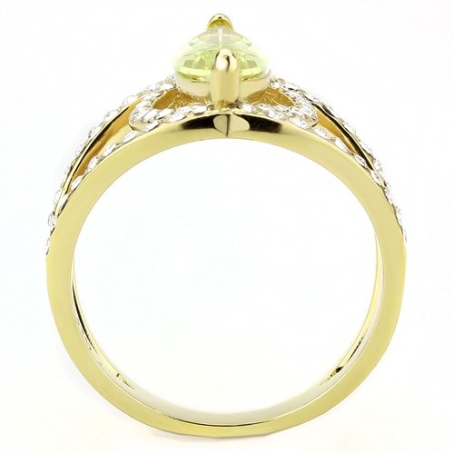 Jewellery Kingdom Ladies Peridot Marquise Cut Cz Steel 3 Carat Gold Ring - Jewelry Rings - British D'sire