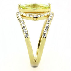 Jewellery Kingdom Ladies Peridot Marquise Cut Cz Steel 3 Carat Gold Ring - Jewelry Rings - British D'sire