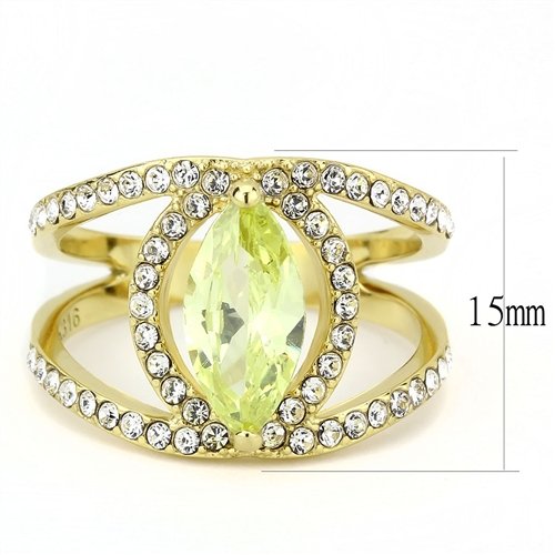 Jewellery Kingdom Ladies Peridot Marquise Cut Cz Steel 3 Carat Gold Ring - Jewelry Rings - British D'sire