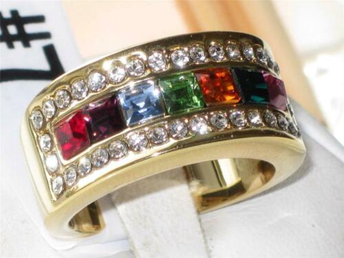 Jewellery Kingdom Ladies Princess Cut Eternity 18k 10mm Gold Band Ring (Multi Colour) - Jewelry Rings - British D'sire