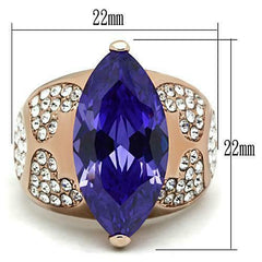 Jewellery Kingdom Ladies Purple Tanzanite Marquise 6 Carat Pave Cocktail Ring (Gold) - Jewelry Rings - British D'sire