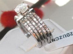 Jewellery Kingdom Ladies Ring Set Cz Stainless Steel Engagement Wedding Bands 2.50 Carat - Jewelry Rings - British D'sire