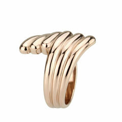 Jewellery Kingdom Ladies Rose No Stone Band 18kt Flat Stamped Steel Any Finger Ring (Gold) - Jewelry Rings - British D'sire