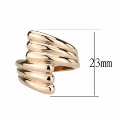 Jewellery Kingdom Ladies Rose No Stone Band 18kt Flat Stamped Steel Any Finger Ring (Gold) - Jewelry Rings - British D'sire