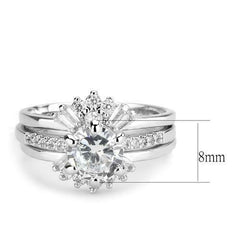 Jewellery Kingdom Ladies Set Cz Engagement Wedding Band Guards Baguettes Solitaire 2pcs Ring - Jewelry Rings - British D'sire