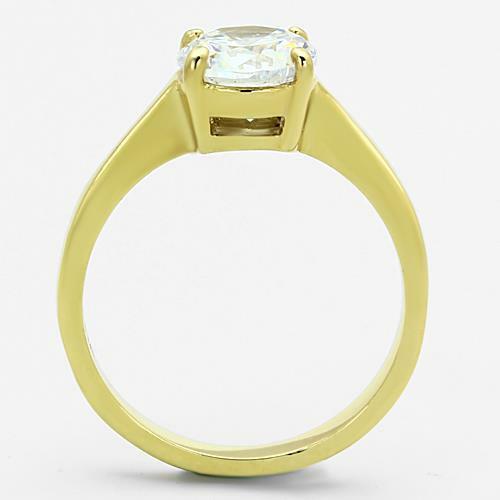 Jewellery Kingdom Ladies Solitaire 150carat Engagement Clear Sparkling Realistic Ring (Gold) - Jewelry Rings - British D'sire