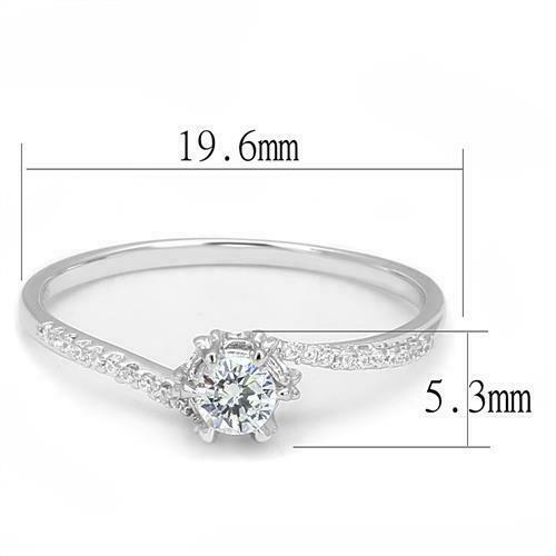 Jewellery Kingdom Ladies Solitaire Accents Cz 1/2 Carat Engagement Sterling Silver 925 Ring - Jewelry Rings - British D'sire