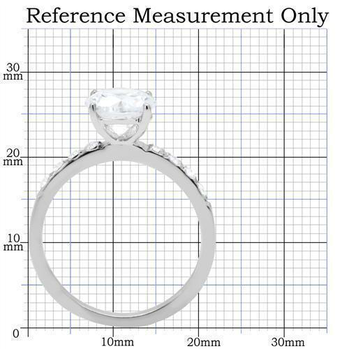 Jewellery Kingdom Ladies Solitaire Simulated Diamonds Stainless Steel Engagement Ring (Silver) - Jewelry Rings - British D'sire