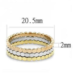 Jewellery Kingdom Ladies Stacking Bands Rose Gold Yellow Rings (Gold) - Jewelry Rings - British D'sire