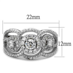 Jewellery Kingdom Ladies Sterling Fancy Stamped Cubic Zirconia Handmade Ring (Silver) - Jewelry Rings - British D'sire