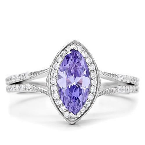 Jewellery Kingdom Ladies Tanzanite Marquise Cut Sterling Silver Cz 2 Carat Sparkling Ring - Jewelry Rings - British D'sire