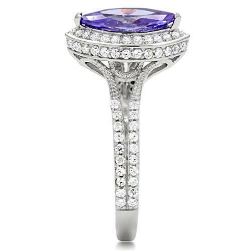 Jewellery Kingdom Ladies Tanzanite Marquise Cut Sterling Silver Cz 2 Carat Sparkling Ring - Jewelry Rings - British D'sire