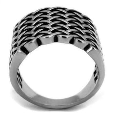 Jewellery Kingdom Ladies Weave Band No Stone Stainless Steel 316L Highly Polished Ring (Silver) - Jewelry Rings - British D'sire