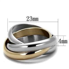 Jewellery Kingdom Ladies Wedding Band Stainless Steel Rose Gold Interlocking Russian Ring - Jewelry Rings - British D'sire