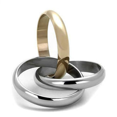 Jewellery Kingdom Ladies Wedding Band Stainless Steel Rose Gold Interlocking Russian Ring - Jewelry Rings - British D'sire