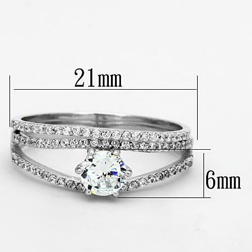 Jewellery Kingdom Ladies Wedding Engagement Band Set 1.40K 2pcs Solitaire Ring (Silver) - Rings - British D'sire