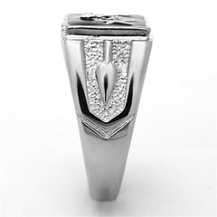 Jewellery Kingdom Masonic Diamond Silver Onyx Signet Pinky Stainless Steel Military Mens Ring - Jewelry Rings - British D'sire