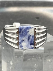 Jewellery Kingdom Mens Agate Capri Genuine Stone Signet Pinky Stainless Steel Ring (Blue) - Jewelry Rings - British D'sire