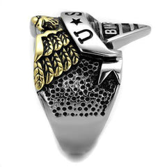 Jewellery Kingdom Mens Biker Eagle Handmade USA Ring (Gold) - Rings - British D'sire