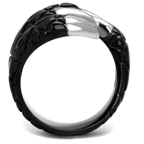 Jewellery Kingdom Mens Black Claw Signet Goth Biker No Stone Stainless Steel Ring - Jewelry Rings - British D'sire