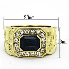 Jewellery Kingdom Mens Blue Sapphire Nugget Signet Pinky Ring (Gold) - Jewelry Rings - British D'sire