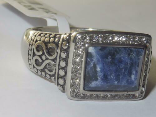 Jewellery Kingdom Mens Blue Signet Semi Precious Capri Gemstone Cz Stainless Steel Ring - Jewelry Rings - British D'sire