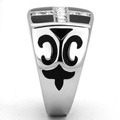 Jewellery Kingdom Mens Cross Biker Stainless Steel Pinky Signet New No Tarnish Ring (Silver) - Jewelry Rings - British D'sire