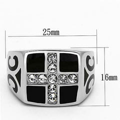 Jewellery Kingdom Mens Cross Biker Stainless Steel Pinky Signet New No Tarnish Ring (Silver) - Jewelry Rings - British D'sire