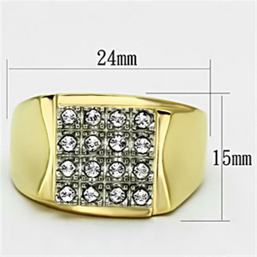 Jewellery Kingdom Mens Cubic Zirconia Realistic Pinky Signet Mans All Sizes Steel 18k Ring (Gold) - Jewelry Rings - British D'sire