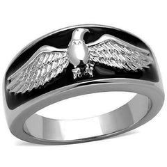 Jewellery Kingdom Mens Eagle 11mm Comfort Signet Pinky Thumb Band Stainless Steel Ring - Jewelry Rings - British D'sire