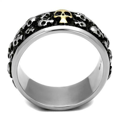 Mens skull hot sale wedding rings